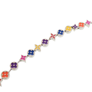 美品 ルイ ヴィトン コリエ モノグラムパーティ M01761 メタル マルチカラー ネックレス LV 0953【中古】LOUIS VUITTON