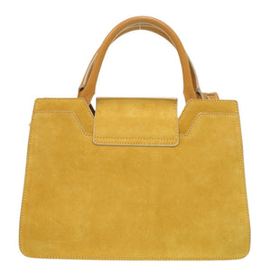 ジミーチュウ スウェード イエロー 2way ハンドバッグ ショルダーバッグ 0958【中古】JIMMY CHOO