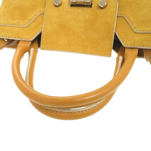 ジミーチュウ スウェード イエロー 2way ハンドバッグ ショルダーバッグ 0958【中古】JIMMY CHOO