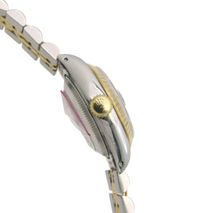 美品 ロレックス デイトジャスト コンピューター 69173 自動巻き 腕時計 YG/SS ブルー 青文字盤 0971【中古】ROLEX レディース