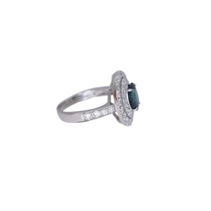 美品 サファイア1.148ct ダイヤ1.635ct Pt950 リング 指輪 プラチナ/サファイア/ダイヤモンド 12号 ブルー 0973【中古】レディース