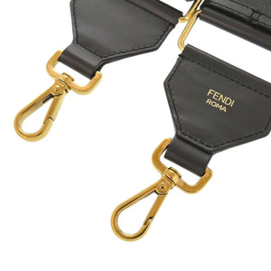 美品 フェンディ ストラップユー ズッカ柄 キャンバス レザー グレー ショルダーストラップ 1027【中古】FENDI