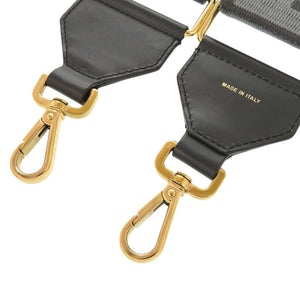 美品 フェンディ ストラップユー ズッカ柄 キャンバス レザー グレー ショルダーストラップ 1027【中古】FENDI