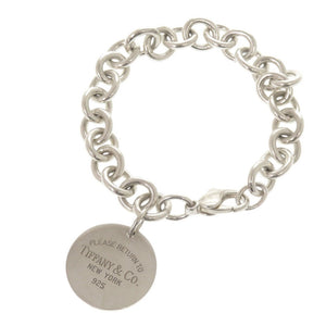 美品 ティファニー リターントゥティファニー ラウンドタグ シルバー925 ブレスレット シルバー 1030【中古】TIFFANY&Co.