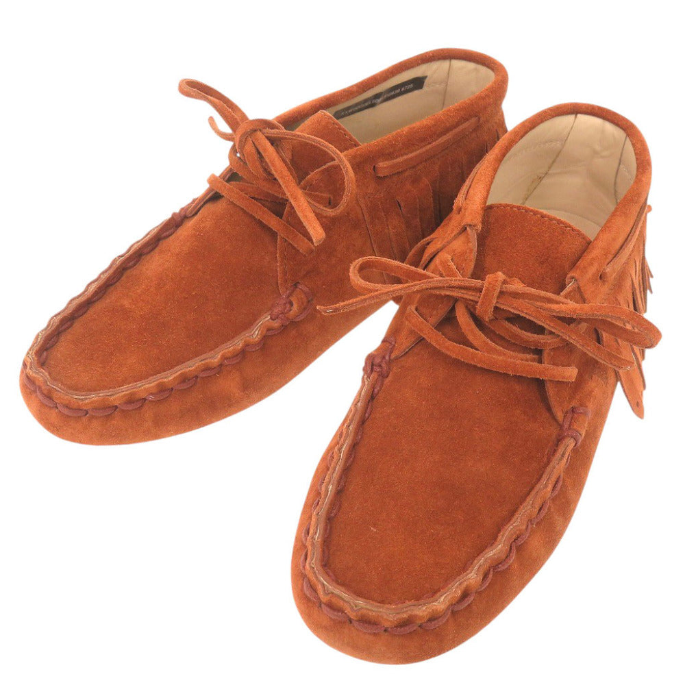 新品同様 トッズ GOMMINI POLACCO FRANGIA ゴンミーニ フリンジ サイズ35(22cm) スエード ブラウン モカシン 靴 1054【中古】TOD’S