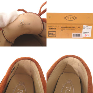新品同様 トッズ GOMMINI POLACCO FRANGIA ゴンミーニ フリンジ サイズ35(22cm) スエード ブラウン モカシン 靴 1054【中古】TOD’S