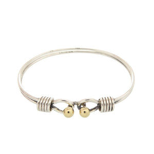 美品 ティファニー ダブルフック シルバー925 シルバー750 シルバー バングル 銀 1066【中古】TIFFANY&Co.