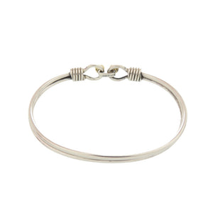 美品 ティファニー ダブルフック シルバー925 シルバー750 シルバー バングル 銀 1066【中古】TIFFANY&Co.