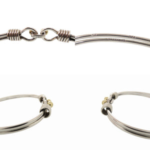 美品 ティファニー ダブルフック シルバー925 シルバー750 シルバー バングル 銀 1066【中古】TIFFANY&Co.