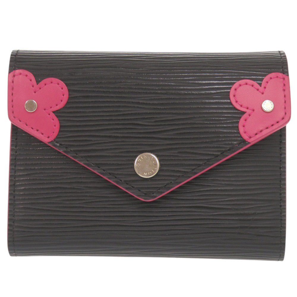 美品 ルイ ヴィトン ポルトフォイユ ヴィクトリーヌ エピ M62980 ブラック ピンク 三つ折り財布 LV 1097【中古】LOUIS VUITTON