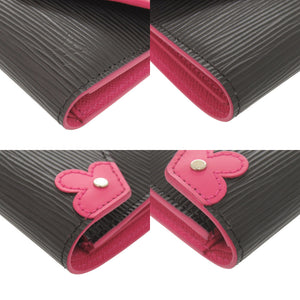 美品 ルイ ヴィトン ポルトフォイユ ヴィクトリーヌ エピ M62980 ブラック ピンク 三つ折り財布 LV 1097【中古】LOUIS VUITTON