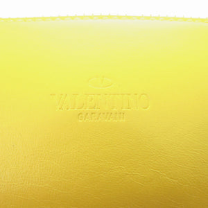 美品 ヴァレンティノ ガラヴァーニ ロックスタッズ レザー イエロー ウエストバッグ ボディバッグ 1106 【中古】 Valentino Garavani