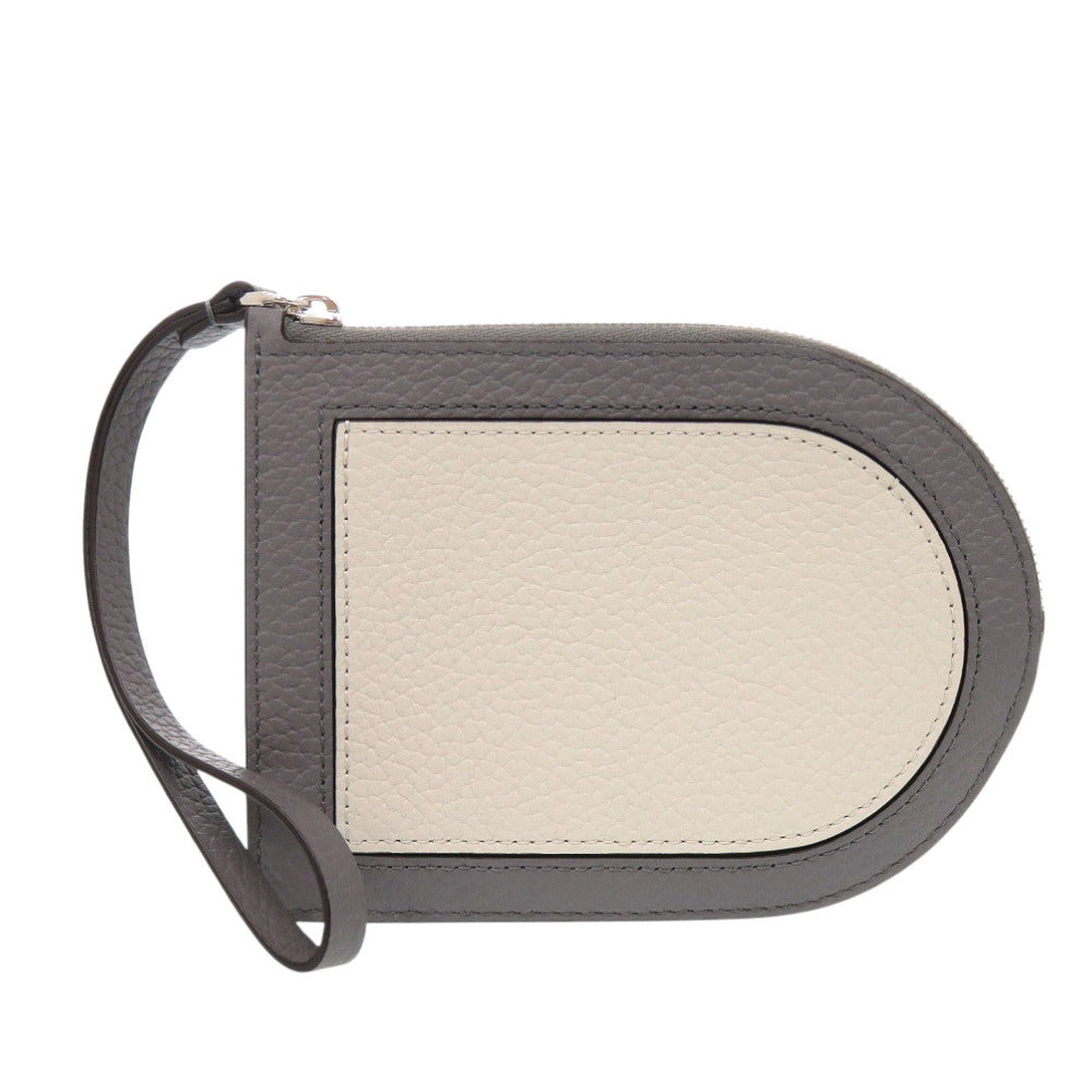 未使用 デルボー パン D マルチファンクション AB0672AQY0BLLPA レザー グレー コインケース 1115【中古】DELVAUX