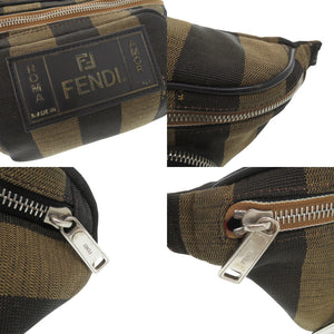 フェンディ ペカン 7VA466 キャンバス ブラウン ボディバッグ ウエストバッグ 1131【中古】FENDI