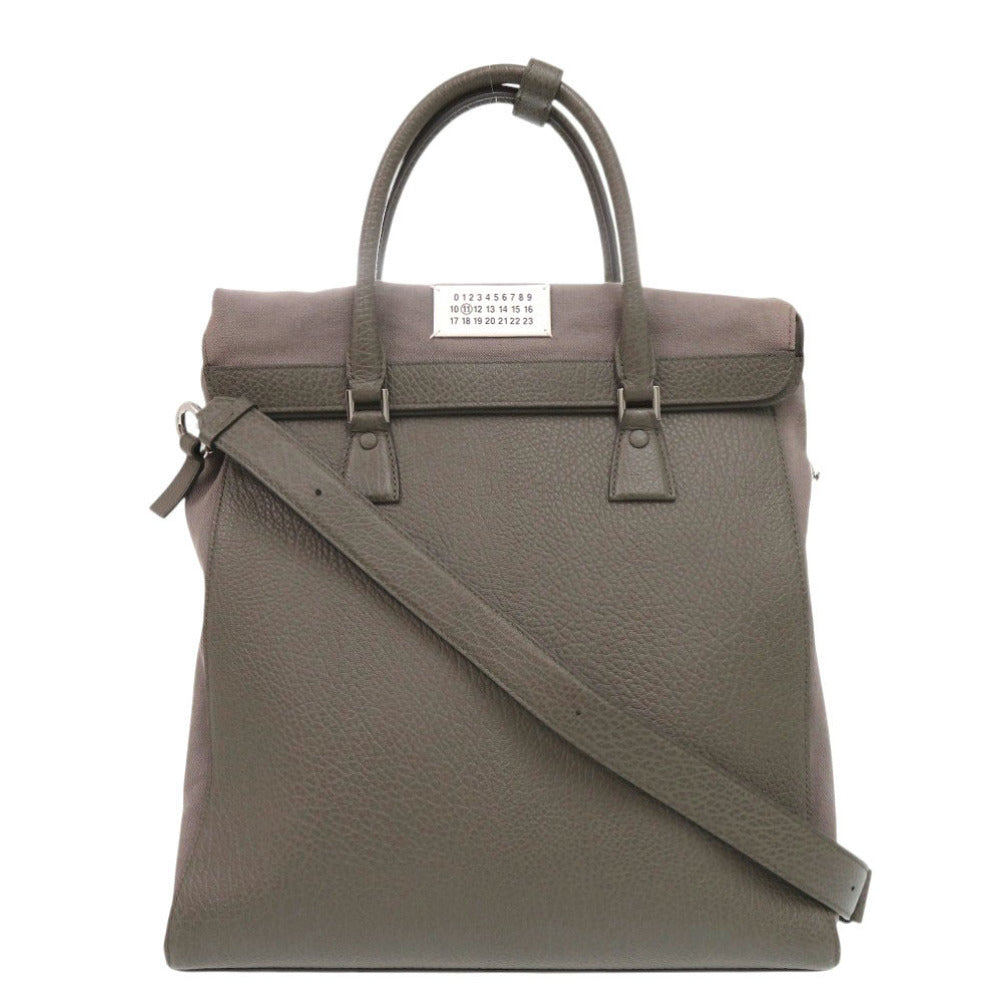 美品 メゾン マルジェラ 3way SB1WA0004 レザー グレー ショルダーバッグ バックパック トートバッグ 1198【中古】Maison Margiela