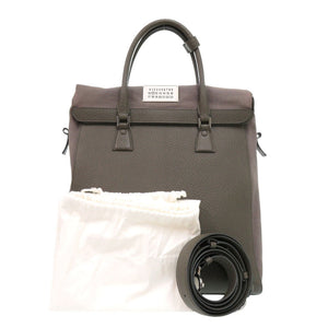美品 メゾン マルジェラ 3way SB1WA0004 レザー グレー ショルダーバッグ バックパック トートバッグ 1198【中古】Maison Margiela