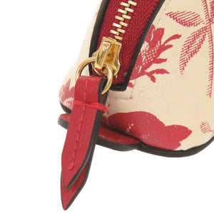 未使用 グッチ ハーバリウム 花柄 662130 レザー アイボリー レッド ペンケース 1224【中古】GUCCI