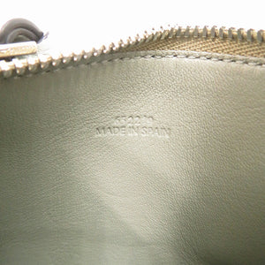 美品 ロエベ アナグラム スクエア キーフック付き C821B35X01 カーフ カーキ コインケース 財布 1227【中古】LOEWE