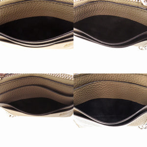 美品 ロエベ アナグラム スクエア キーフック付き C821B35X01 カーフ カーキ コインケース 財布 1227【中古】LOEWE