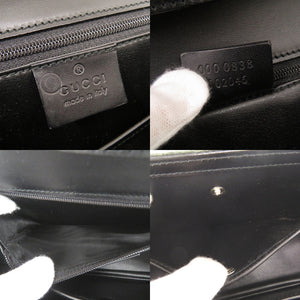 美品 グッチ ヴィンテージ ターンロック 000 0838 フェルト グリーン ブラック 2WAY ハンドバッグ ショルダーバッグ 1288【中古】GUCCI