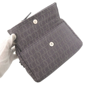 新品同様 クリスチャンルブタン ZIP N FLAP キャンバス レザー グレー ショルダーバッグ 1293【中古】Christian Louboutin