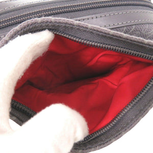 新品同様 クリスチャンルブタン ZIP N FLAP キャンバス レザー グレー ショルダーバッグ 1293【中古】Christian Louboutin