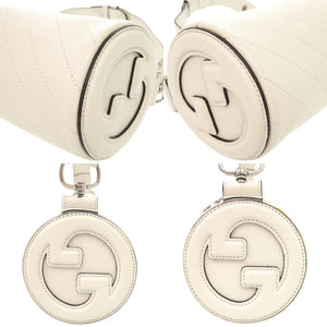 新品同様 グッチ ブロンディ 760170 レザー ホワイト ワンショルダー ショルダーバッグ 1305【中古】GUCCI