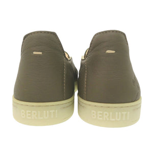 未使用 ベルルッティ エデン カリグラフィ サイズ7.5 レザー カーキ スリッポン 1325【中古】BERLUTI メンズ