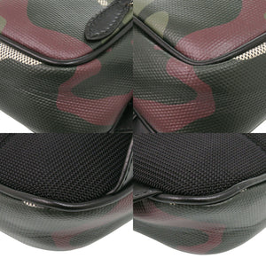 美品 バーバリー 迷彩 PVC グリーン ウエストバッグ ボディバッグ 緑 1370【中古】BURBERRY メンズ