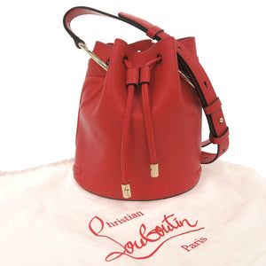 新品同様 クリスチャンルブタン BY MY SIDE バイマイサイド バケットバッグ レザー レッド ショルダーバッグ 赤 1424【中古】Christian Louboutin