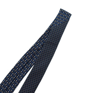 美品 プラダ UCR75 総柄 ネクタイ シルク グレー ネイビー 1431【中古】PRADA