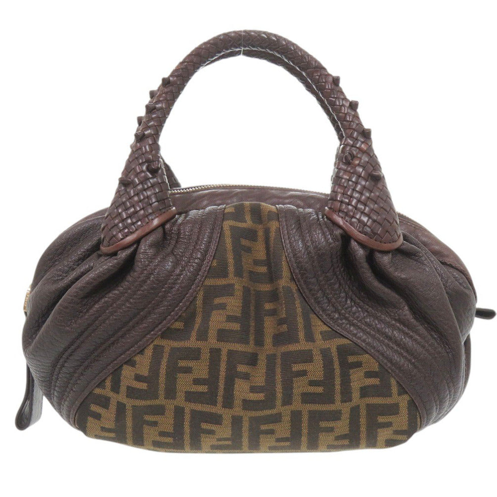 美品 フェンディ ミニ スパイバッグ レザー ブラウン ハンドバッグ 茶 1440【中古】FENDI