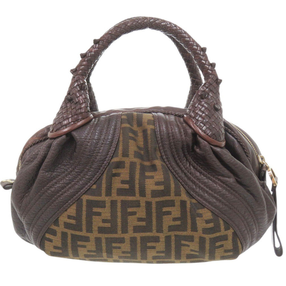 美品 フェンディ ミニ スパイバッグ レザー ブラウン ハンドバッグ 茶 1440【中古】FENDI
