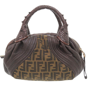美品 フェンディ ミニ スパイバッグ レザー ブラウン ハンドバッグ 茶 1440【中古】FENDI