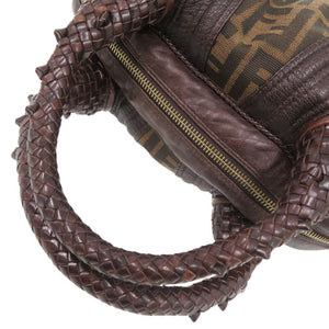 美品 フェンディ ミニ スパイバッグ レザー ブラウン ハンドバッグ 茶 1440【中古】FENDI