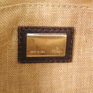 美品 フェンディ ミニ スパイバッグ レザー ブラウン ハンドバッグ 茶 1440【中古】FENDI