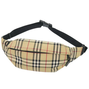 美品 バーバリー ノバチェック 8084114 ナイロン ベージュ ウエストバッグ ボディバッグ 1477【中古】BURBERRY メンズ