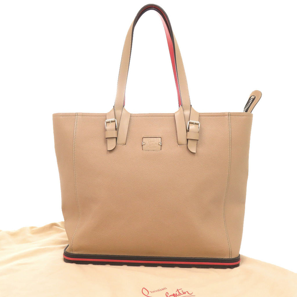 美品 クリスチャンルブタン KABIKER カバイカー レザー ベージュ トートバッグ 1484【中古】Christian Louboutin