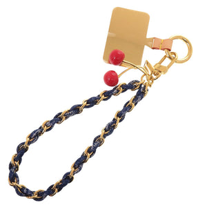 ルイ ヴィトン LV×TM フォーンチャーム モノグラム デニム チェリー M02623 メタル デニム ブルー LV 1490【中古】LOUIS VUITTON