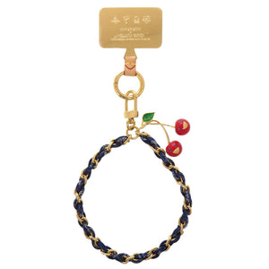 ルイ ヴィトン LV×TM フォーンチャーム モノグラム デニム チェリー M02623 メタル デニム ブルー LV 1490【中古】LOUIS VUITTON