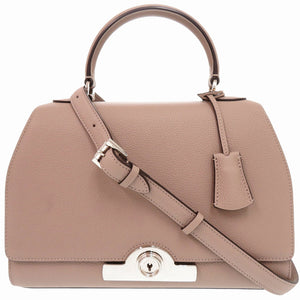 新品同様 モワナ 2WAY レジェンヌMM レザー ベージュ ハンドバッグ 1499【中古】MOYNAT