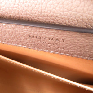 新品同様 モワナ 2WAY レジェンヌMM レザー ベージュ ハンドバッグ 1499【中古】MOYNAT