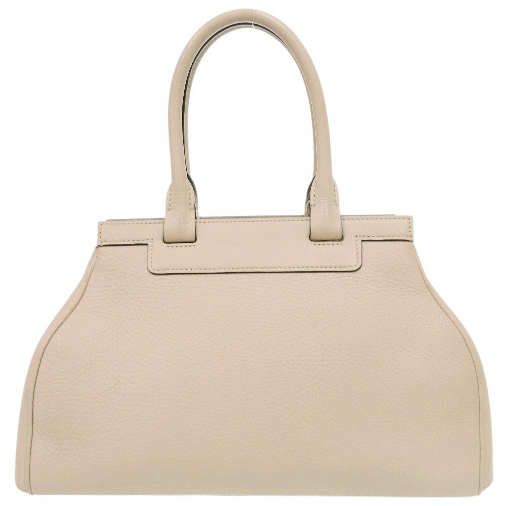 モワナ ポリーヌ 2WAY レザー ライトベージュ ハンドバッグ 1500【中古】MOYNAT