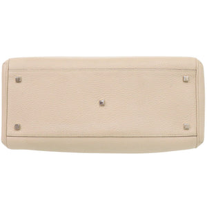 モワナ ポリーヌ 2WAY レザー ライトベージュ ハンドバッグ 1500【中古】MOYNAT