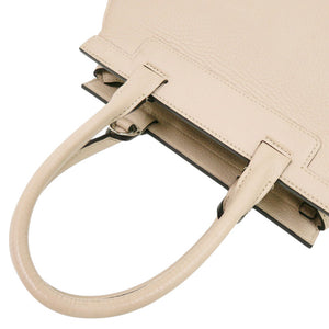 モワナ ポリーヌ 2WAY レザー ライトベージュ ハンドバッグ 1500【中古】MOYNAT