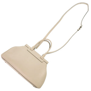 モワナ ポリーヌ 2WAY レザー ライトベージュ ハンドバッグ 1500【中古】MOYNAT