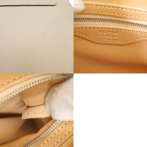 モワナ ポリーヌ 2WAY レザー ライトベージュ ハンドバッグ 1500【中古】MOYNAT