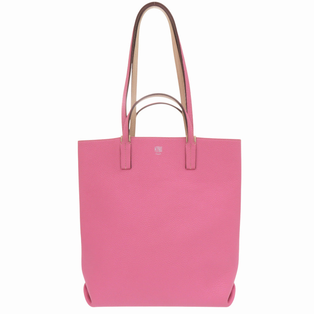 美品 モワナ 2WAY クワトロ リバーシブル 241-003-495-8785 レザー ピンク トートバッグ 1501【中古】MOYNAT