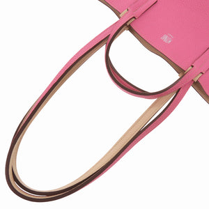 美品 モワナ 2WAY クワトロ リバーシブル 241-003-495-8785 レザー ピンク トートバッグ 1501【中古】MOYNAT