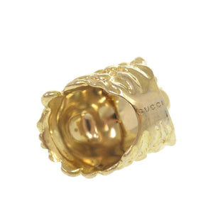 美品 グッチ ライオンヘッド メタル ストーン #10(9号) ゴールド リング 指輪 1504【中古】GUCCI